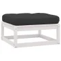 Garden footstool with cushions 2 pcs solid pine wood by vidaXL, Modular outdoor sofas - Ref: Foro24-3076280, Price: 110,40 €,...
