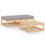 Juego de muebles de jardín 3 pzas y cojines madera pino maciza de vidaXL, Conjuntos de jardín - Ref: Foro24-3076284, Precio: ...