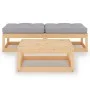 Juego de muebles de jardín 3 pzas y cojines madera pino maciza de vidaXL, Conjuntos de jardín - Ref: Foro24-3076284, Precio: ...