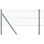 Reja con postes Gris 0.6 x 50 m Acero recubierto de PVC