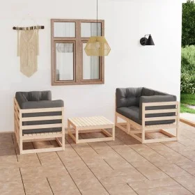 5-piece garden furniture set with solid pine wood cushions by vidaXL, Garden sets - Ref: Foro24-3076304, Price: 418,31 €, Dis...