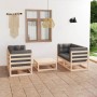 5-piece garden furniture set with solid pine wood cushions by vidaXL, Garden sets - Ref: Foro24-3076304, Price: 427,90 €, Dis...