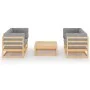 5-piece garden furniture set with solid pine wood cushions by vidaXL, Garden sets - Ref: Foro24-3076304, Price: 418,31 €, Dis...