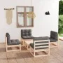 5-piece garden furniture set with solid pine wood cushions by vidaXL, Garden sets - Ref: Foro24-3076314, Price: 446,51 €, Dis...