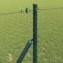 Reja con postes Gris 1 x 50 m Acero recubierto de PVC