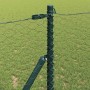 Reja con postes Gris 1 x 50 m Acero recubierto de PVC