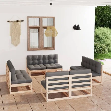 8-teiliges Gartenmöbel-Set mit Kissen aus massivem Kiefernholz von vidaXL, Gartensets - Ref: Foro24-3076319, Preis: 794,03 €,...