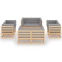 8-teiliges Gartenmöbel-Set mit Kissen aus massivem Kiefernholz von vidaXL, Gartensets - Ref: Foro24-3076334, Preis: 773,66 €,...