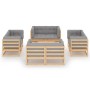 9-teiliges Gartenmöbel-Set mit Kissen aus massivem Kiefernholz von vidaXL, Gartensets - Ref: Foro24-3076339, Preis: 822,09 €,...