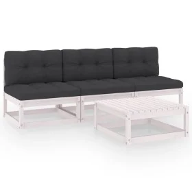 Garden furniture 4 pieces with cushions made of solid pine wood by vidaXL, Garden sets - Ref: Foro24-3076355, Price: 282,39 €...