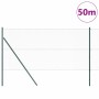 Reja con postes Gris 1.4 x 50 m Acero recubierto de PVC