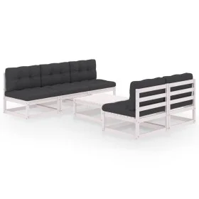 Garden furniture 6 pieces with cushions made of solid pine wood by vidaXL, Garden sets - Ref: Foro24-3076360, Price: 453,12 €...