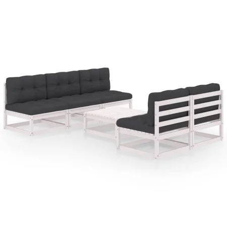 Garden furniture 6 pieces with cushions made of solid pine wood by vidaXL, Garden sets - Ref: Foro24-3076360, Price: 453,08 €...