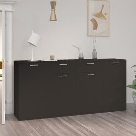 Aparador de madera de ingeniería negro 160x36x75 cm by vidaXL, Sideboards - Ref: Foro24-3074928, Price: 179,46 €, Discount: %