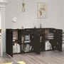 Aparador de madera de ingeniería negro 160x36x75 cm de vidaXL, Aparadores - Ref: Foro24-3074928, Precio: 177,27 €, Descuento: %