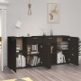 Aparador de madera de ingeniería negro 160x36x75 cm by vidaXL, Sideboards - Ref: Foro24-3074928, Price: 179,46 €, Discount: %