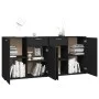 Aparador de madera de ingeniería negro 160x36x75 cm de vidaXL, Aparadores - Ref: Foro24-3074928, Precio: 177,27 €, Descuento: %