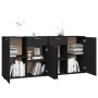 Aparador de madera de ingeniería negro 160x36x75 cm by vidaXL, Sideboards - Ref: Foro24-3074928, Price: 179,46 €, Discount: %