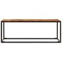 Mesa de centro madera maciza de acacia y acero 110x60x40 cm