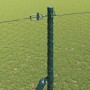 Reja con postes Gris 1.6 x 50 m Acero recubierto de PVC