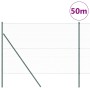 Reja con postes Gris 1.6 x 50 m Acero recubierto de PVC