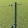 Reja con postes Gris 1.6 x 50 m Acero recubierto de PVC
