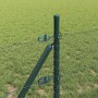 Reja con postes Gris 0.4 x 100 m Acero recubierto de PVC