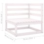 4-Sitzer-Gartensofa mit Kissen aus massivem Zirbenholz von vidaXL, Outdoor-Sofas - Ref: Foro24-3076410, Preis: 389,17 €, Raba...