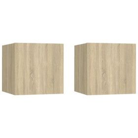 Nightstands 2 pcs engineered wood Sonoma oak 30.5x30x30cm by vidaXL, Nightstands - Ref: Foro24-3079716, Price: 45,08 €, Disco...