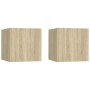 Nachttische, 2 Stück, Holzwerkstoff, Sonoma-Eiche, 30,5 x 30 x 30 cm von vidaXL, Nachttische - Ref: Foro24-3079716, Preis: 45...