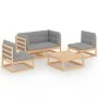 5-piece garden furniture set with solid pine wood cushions by vidaXL, Garden sets - Ref: Foro24-3076434, Price: 429,93 €, Dis...