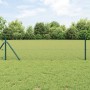 Reja con postes Gris 0.6 x 100 m Acero recubierto de PVC