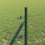 Reja con postes Gris 0.6 x 100 m Acero recubierto de PVC