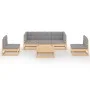 6-piece garden furniture set with solid pine wood cushions by vidaXL, Garden sets - Ref: Foro24-3076444, Price: 479,40 €, Dis...