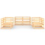6-teiliges Gartenmöbel-Set aus massivem Kiefernholz von vidaXL, Gartensets - Ref: Foro24-3075439, Preis: 283,97 €, Rabatt: %