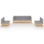 Garden furniture 7 pieces with cushions made of solid pine wood by vidaXL, Garden sets - Ref: Foro24-3076469, Price: 653,11 €...