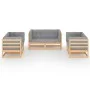 6-teiliges Gartenmöbel-Set mit Kissen aus massivem Kiefernholz von vidaXL, Gartensets - Ref: Foro24-3076489, Preis: 549,51 €,...