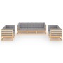 7-piece garden furniture set with solid pine wood cushions by vidaXL, Garden sets - Ref: Foro24-3076499, Price: 686,72 €, Dis...
