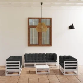 Gartenmöbel 8-teilig mit Kissen aus massivem Kiefernholz von vidaXL, Gartensets - Ref: Foro24-3076505, Preis: 791,74 €, Rabat...