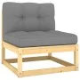 Garden furniture 4 pieces with cushions made of solid pine wood by vidaXL, Garden sets - Ref: Foro24-3076374, Price: 288,39 €...