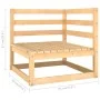 Garden furniture 4 pieces with cushions made of solid pine wood by vidaXL, Garden sets - Ref: Foro24-3076374, Price: 288,39 €...