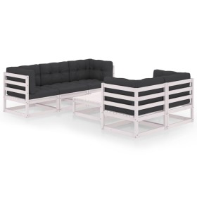 6-piece garden furniture set with solid pine wood cushions by vidaXL, Garden sets - Ref: Foro24-3076380, Price: 544,49 €, Dis...