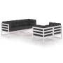 Muebles de jardín 6 piezas con cojines de madera de pino maciza de vidaXL, Conjuntos de jardín - Ref: Foro24-3076380, Precio:...