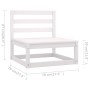 4-teiliges Gartenmöbel-Set mit Kissen aus massivem Kiefernholz von vidaXL, Gartensets - Ref: Foro24-3076535, Preis: 432,77 €,...