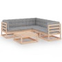 Garden furniture 6 pieces with cushions made of solid pine wood by vidaXL, Garden sets - Ref: Foro24-3076549, Price: 501,67 €...