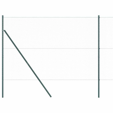 Reja con postes Gris 1.6 x 100 m Acero recubierto de PVC