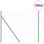 Reja con postes Gris 1.6 x 100 m Acero recubierto de PVC
