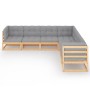 7-teiliges Gartenmöbel-Set mit Kissen aus massivem Kiefernholz von vidaXL, Gartensets - Ref: Foro24-3076554, Preis: 681,84 €,...
