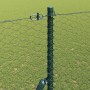 Reja con postes Gris 1.6 x 100 m Acero recubierto de PVC