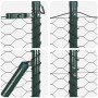 Reja con postes Gris 1.6 x 100 m Acero recubierto de PVC